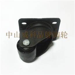 1.5寸纯PP黑色平底活动脚轮