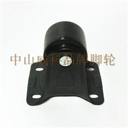 2寸纯PP黑色固定脚轮