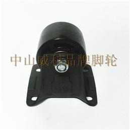 3寸纯PP黑色固定脚轮