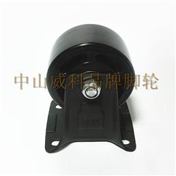 4寸纯PP黑色固定脚轮