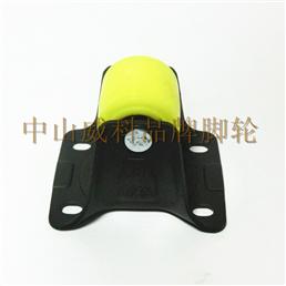 1.5寸纯PP黄色固定脚轮