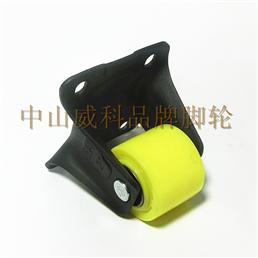 2寸纯PP黄色固定脚轮