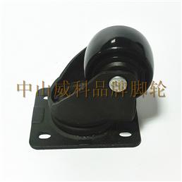 2寸纯尼龙黑色平底活动脚轮