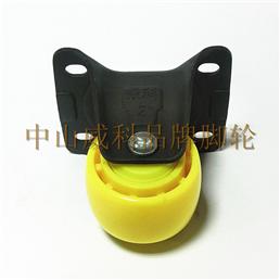 2寸纯尼龙黄色固定脚轮