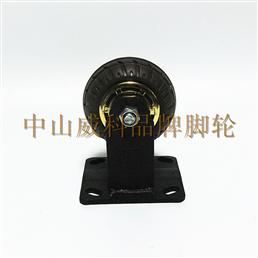 4寸镀铬尼龙芯橡胶固定脚轮
