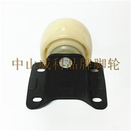 2寸纯尼龙白色固定脚轮